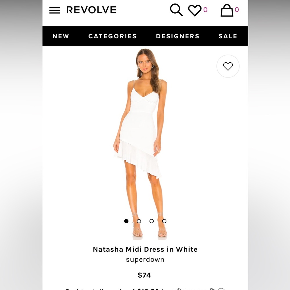 Superdown Natasha Midi Dress White Size Medium